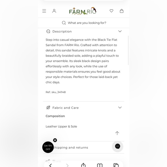 FARM Rio Black Women's Sandals - Picture 4 of 7